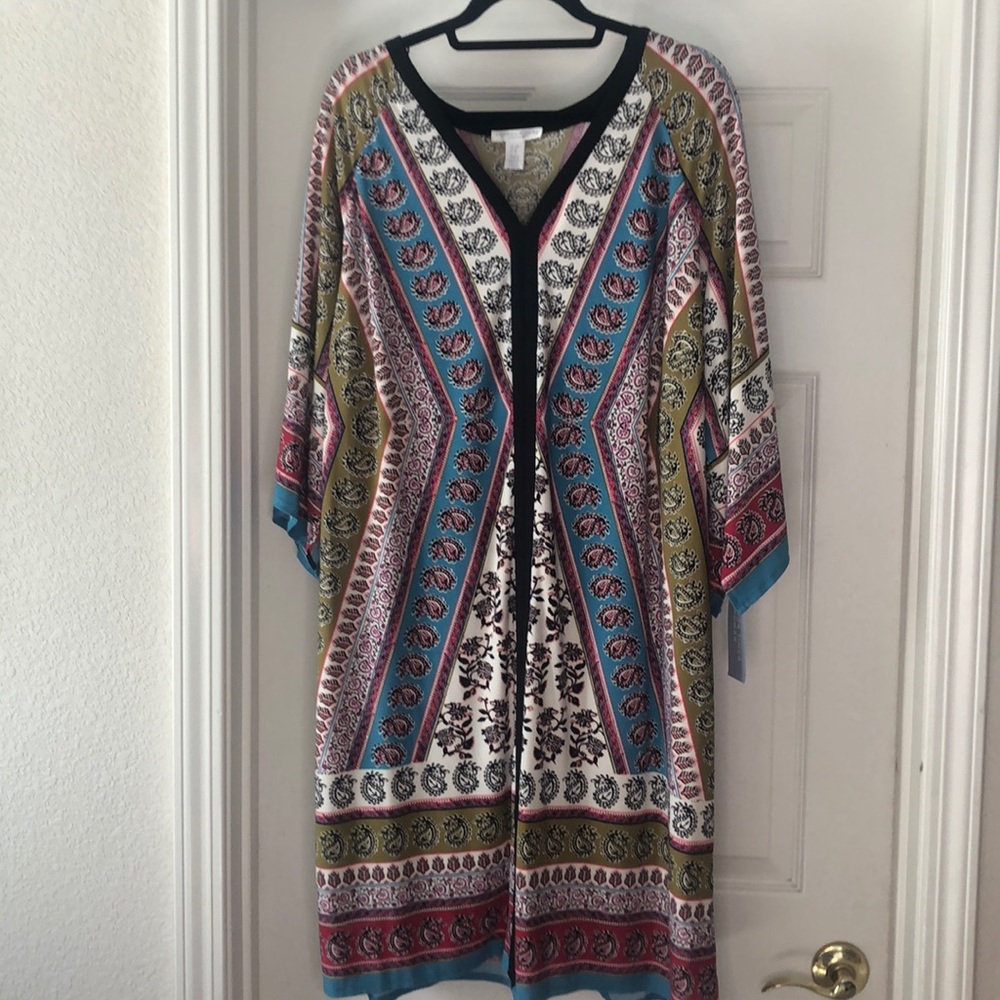 Multi-colored BOHO Dress - 18W - NWT
